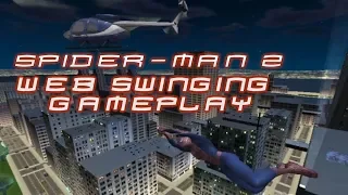 Spider Man 2 (PS2) Gameplay: Web Swinging with chill music