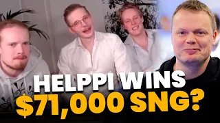 Juha Helppi WINS $71,000 from BEASTS if he wins a $5 Sit N' Go?! ft. Joni Jouhkimainen