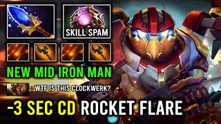 WTF -3 Second CD Multi Rocket Flare Spam | NEW 7.33 Scepter Mid Clockwerk Carry Dota 2