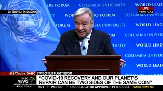 UN Secretary-General António Guterres delivers state of the planet report