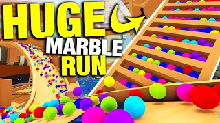 CRAZY Marble Run Vs 10,000 Marbles - Marble World