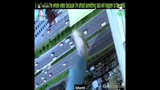 kid fall down from high building