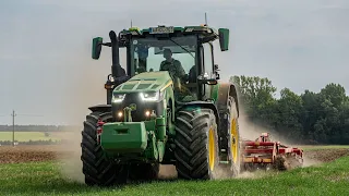 🇭🇺 Kultivátorozás 2x JOHN DEERE💚 8r340 & 8370r + Väderstad TopDown 400💪