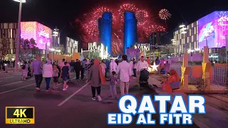 Fireworks & DRONE Lusail | EID Al Fitr 2023 in Qatar | 4K UHD 60fps #qatar #festival #2023