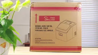 Unboxing 2022 - Ice Maker Makes 24 Cubes in 13 Minutes!?! - Free Village IceMaker Unboxing