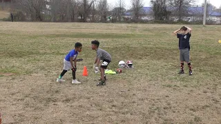 Youth Football 1 on 1's + other drills