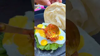 Chinese Burger Omelette with multiple yolks