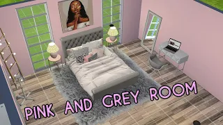 The Sims 4 Speed Build | Girly Pink & Gray Room + CC LINKS