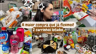 COMPRA DO MÊS NO ATACADÃO|A MAIOR COMPRA QUE JÁ FIZEMOS|EU E O VARÃO NO MERCADO|compra mês virtuosa