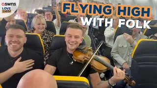 Irish folk gig breaks out on flight to Lanzarote! 🎻🛫 | LOVE THIS!