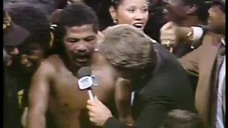 Boxing - 1982 - Larry Merchant Interviews Aaron Pryor After Retaining Title Against Alexis Arguello