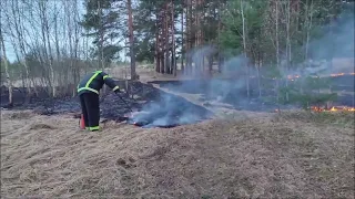 Крупный природный пожар тушили в Кинешме