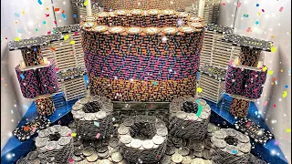 🔵ENORMOUS POKER CHIP TOWER CRASHED!!! HIGH RISK COIN PUSHER $10,000,000.00 BUY IN!!! (HUGE WIN)