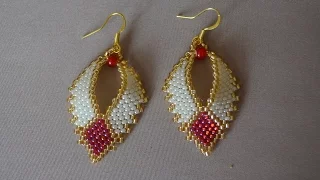 Beaded earrings.  Beadwork.  Master class