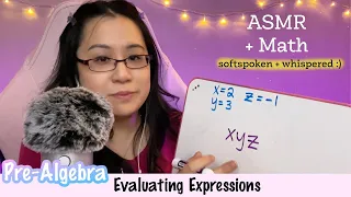 ASMR | Relaxing Math | Algebra- Evaluate Expression, Given Variables (Whisper, SoftSpoken, Teaching)