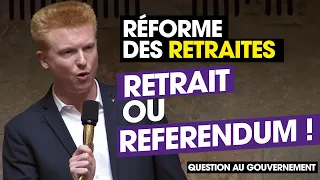 Retraites : retrait ou referendum ! | Adrien Quatennens