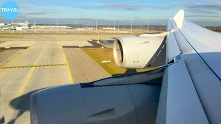 Lufthansa A340-600 Beautiful Engine-View Landing in Munich!