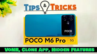 POCO M6 Pro ( Redmi 12 5G ) Tips-Tricks & Hidden Features | POCO M6 Pro VoNR & Clone App