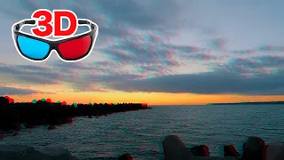 [3D video] View of the sea / for red-cyan anaglyph glasses