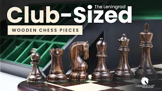 A Grandmaster's Choice! Leningrad Club-Sized Wooden Chess Pieces Set | Chessbazaar®