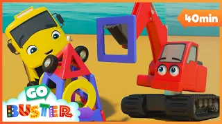Buster And Digger Find Shapes | Go Buster | Classic Vehicle, Truck and Car Cartoons for Kids