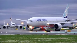 Boeing 777 EuroAtlantic "30th Anniversary" Sticker Landing & Takeoff from Lisbon Airport