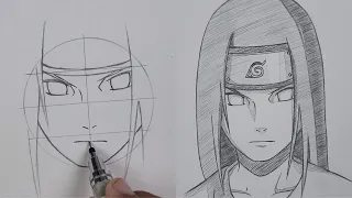 How to daw Neji Hyuga with ease ! | Naruto Shippuden | ss art1