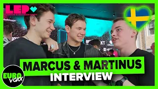 🇸🇪 MARCUS & MARTINUS - ‘Unforgettable’ (INTERVIEW) @ London Party // Sweden Eurovision 2024