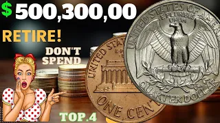 Top 4 Most Valuable Dime Rare Quarter Dollar Coin Worth A lot of money-circulated Coins Worth money!