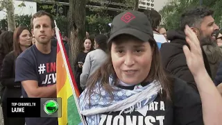 Top Channel/ Nju Jork, përplasen protestues pro e kundër Palestinës,  Scholz: Gjermania me Izraelin!