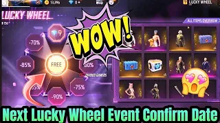 Lucky Wheel Event Confirm Date😍 | Next Lucky Wheel Event Confirm | FF Upcoming Lucky Wheel Event