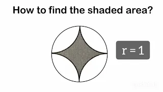How to find this shaded area inside the circle | Viral Math problem | Learn Math with Zain