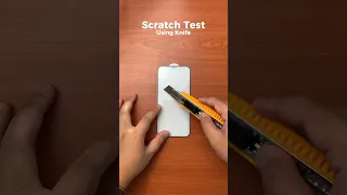 Scratch test using sharp knife and keys on iPhone tempered glass! #temperedglass #iphone15