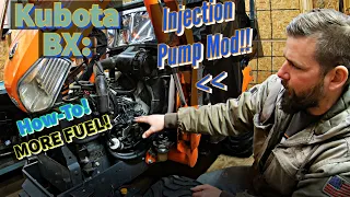 Kubota BX- Injection Pump Modifications/Rebuild D902 (More Fuel!!)