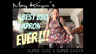 AWESOMELY EASY BBQ Style Apron for MEN OR WOMEN!!! SUPER EASY, SUPER CUTE ~ Makes a Great Gift!!!