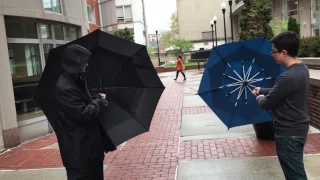ONEbrella VS Competing "Windproof" Umbrella, Outdoor Test