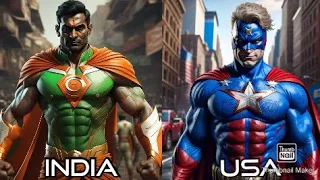 Countries as Superheroes - AI Generated