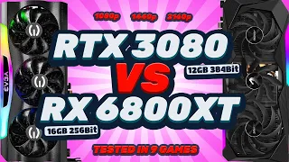 RTX 3080 vs RX 6800 XT - Tested in 9 Games