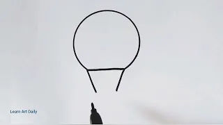 How to draw hot air balloon | simple drawing | easy steps | air transport | vehicles drawings