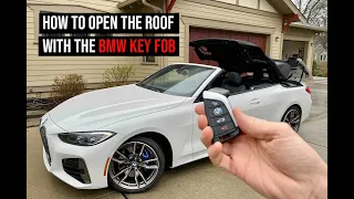 BMW How to open and close the roof with key fob