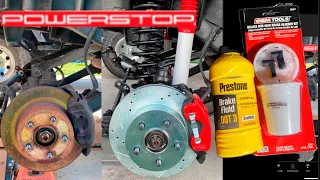 How To Install Power Stop Evolution Sport Z23 Brake kit On Jeep Wrangler YJ & TJ  + DIY Brake Bleed