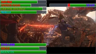 Avengers vs Thanos (Battle on Titan) With Healthbars Part 2