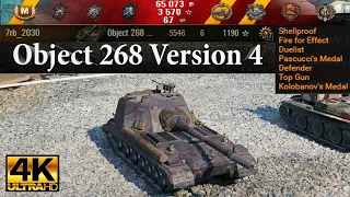 Object 268 Version 4 video in Ultra HD 4K🔝 5546 dmg, 6 kills, 4380 b 🔝 World of Tanks ✔️
