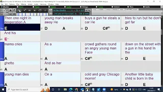 in The Ghetto (in the Style of Elvis Presley) Band-in-a-Box backing track with chords and lyrics