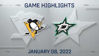 NHL Highlights | Penguins vs. Stars - Jan. 8, 2022