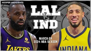 Los Angeles Lakers vs Indiana Pacers Full Game Highlights | Mar 29 | 2024 NBA Season