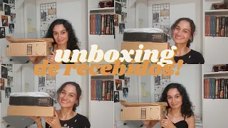 UNBOXING DE LIVROS RECEBIDOS DE EDITORAS e comprinhas