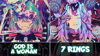 Nightcore - 7 rings / God is a woman | (Switching Vocals / Lyrics)