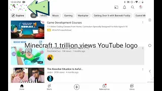 Minecraft 1 trillion views YouTube logo footage