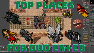 TOP 7 spots for duo hunt EK+ED mid/higher lvl in one video (Tibia 2021)